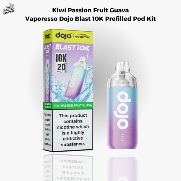 Kiwi Passion Fruit Guava Vaporesso Dojo Blast 10K Prefilled Pod Kit