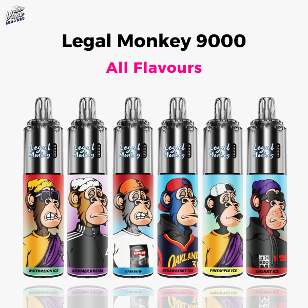 Legal Monkey 9000 Prefilled Vape - All Flavours
