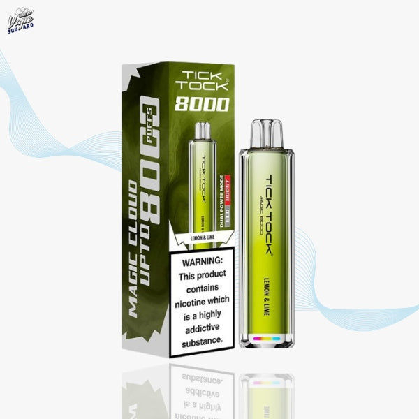 Lemon Lime Cherry Fizz Tick Tock Magic 8000 Prefilled Vape