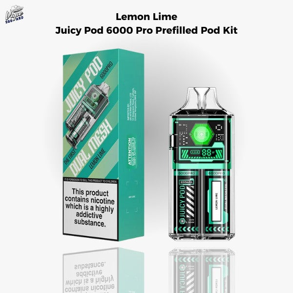 Lemon Lime Juicy Pod 6000 Pro Prefilled Pod Kit