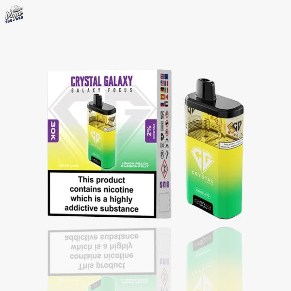 Lemon Lime and Lemon Peach Passionfruit Crystal Galaxy Focus 30K Prefilled Vape Kit