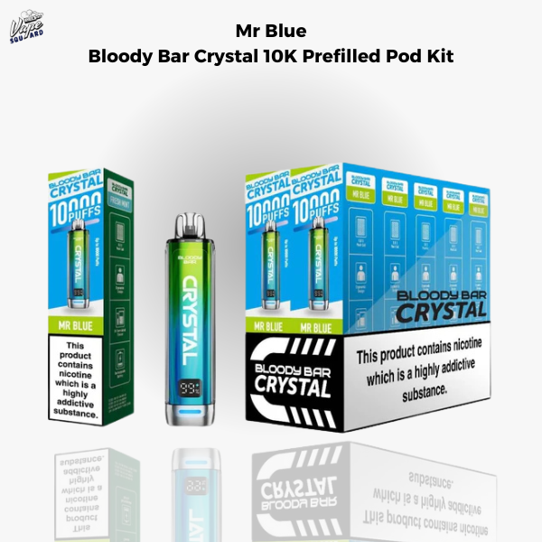 Mr Blue Bloody Bar Crystal 10K Prefilled Pod Kit