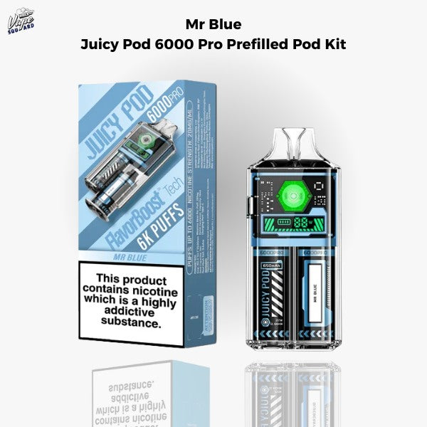 Mr Blue Juicy Pod 6000 Pro Prefilled Pod Kit