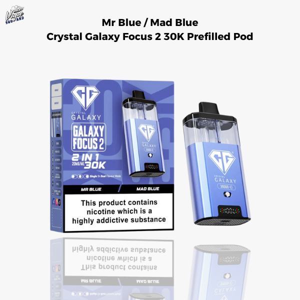 Mr Blue / Mad Blue Crystal Galaxy Focus 2 30K Prefilled Pod