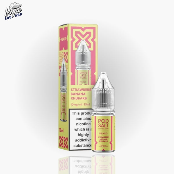 Strawberry Banana Rhubarb Pod Salt Nexus Nic Salts E-Liquid (Pack of 10)