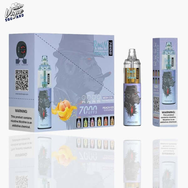 Peach Ice RandM Tornado 7000 Puffs Prefilled Vape
