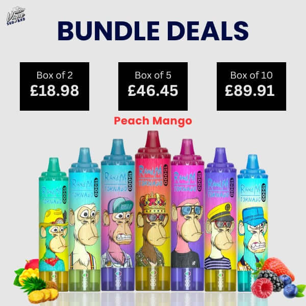 Peach Mango RandM Tornado 15000 Puffs Prefilled Vape 1