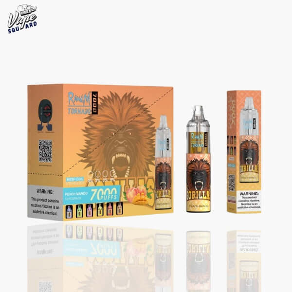 Peach Mango RandM Tornado 7000 Puffs Prefilled Vape
