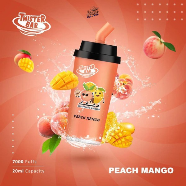 peach mango vape juice Peach Mango Twister Bar 7000 Puffs Prefilled Vape