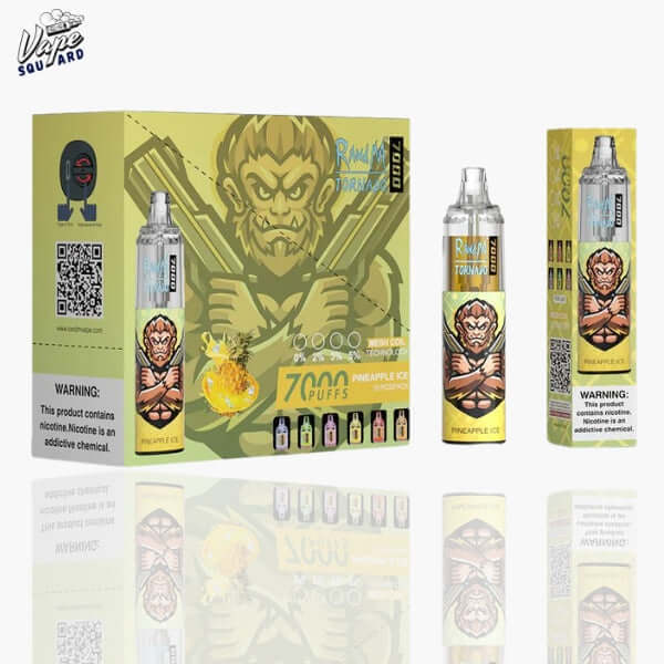 Pineapple Ice RandM Tornado 7000 Puffs Prefilled Vape