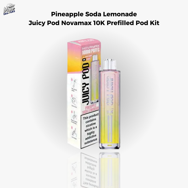 Pineapple Soda Lemonade Juicy Pod Novamax 10K Prefilled Pod Kit