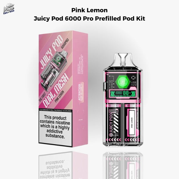 Pink Lemon Juicy Pod 6000 Pro Prefilled Pod Kit