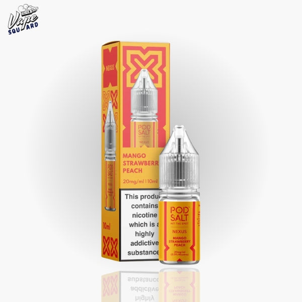 Mango Strawberry Peach Pod Salt Nexus Nic Salts E-Liquid (Pack of 10)