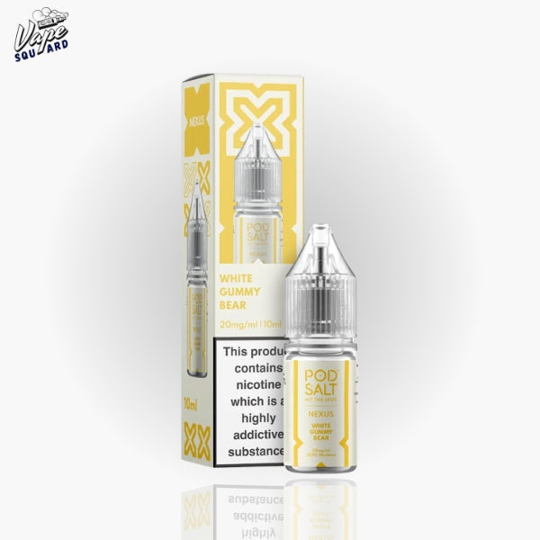 White Gummy Bear Pod Salt Nexus Nic Salts E-Liquid (Pack of 10)