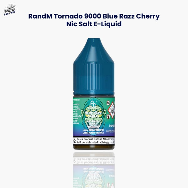 Rand M Tornado 9000 Blue Razz Cherry Nic Salt E Liquid