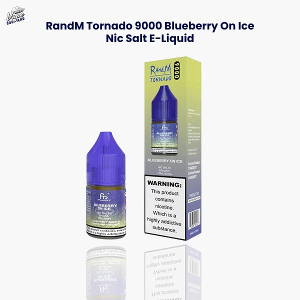 RandM Tornado 9000 Blueberry On Ice Nic Salt E-Liquid RandM Tornado 9000 Blueberry On Ice Nic Salt E-Liquid