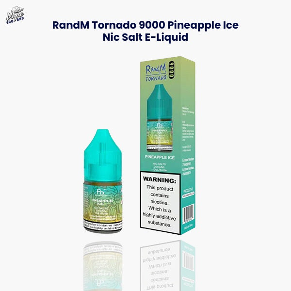 RandM Tornado 9000 Pineapple Ice Nic Salt E-Liquid - Vape Squard RandM Tornado 9000 Pineapple Ice Nic Salt E-Liquid - Vape Squard