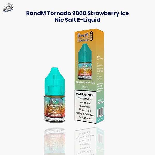 RandM Tornado 9000 Strawberry Ice Nic Salt E-Liquid RandM Tornado 9000 Strawberry Ice Nic Salt E-Liquid