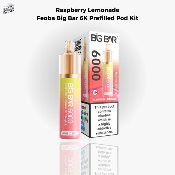 Raspberry Lemonade Feoba Big Bar 6K Prefilled Pod Kit