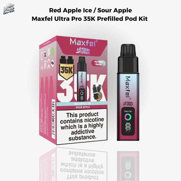 Red Apple Ice / Sour Apple Maxfel Ultra Pro 35K Prefilled Pod Kit
