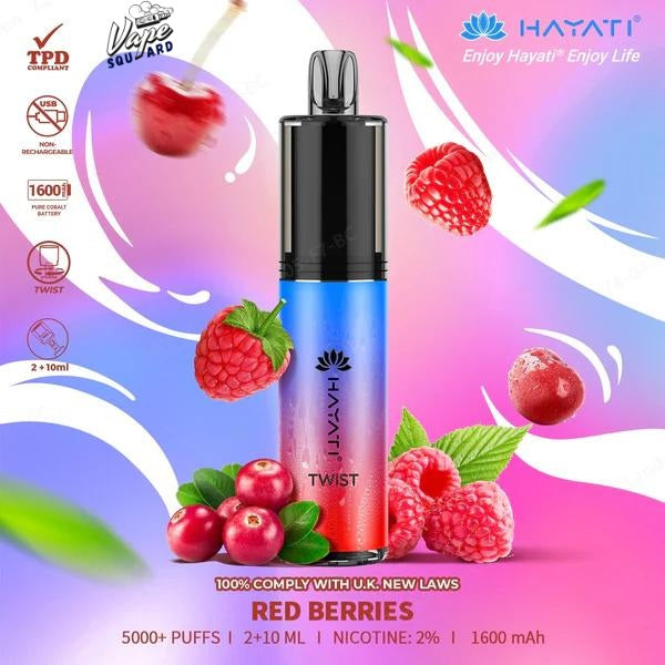 Red Berries Hayati Twist 5000 Puffs Prefilled Vape