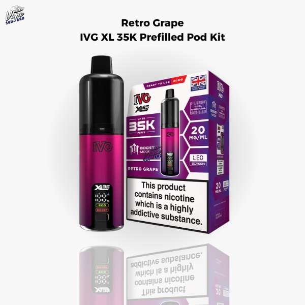 Retro Grape IVG XL 35K Prefilled Pod Kit