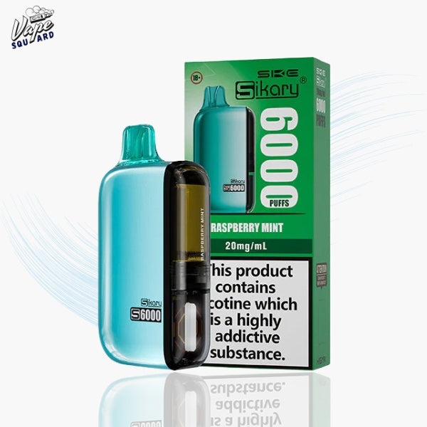 SKE Sikary S6000 Raspberry Mint Prefilled Vape Kit SKE Sikary S6000 Raspberry Mint Prefilled Vape Kit
