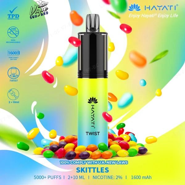 Skittles Hayati Twist 5000 Puffs Prefilled Vape