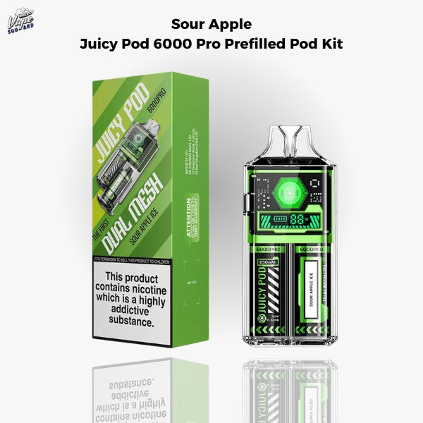 Sour Apple Juicy Pod 6000 Pro Prefilled Pod Kit