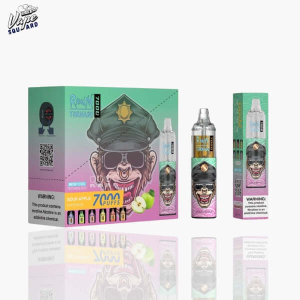 Sour Apple RandM Tornado 7000 Puffs Prefilled Vape