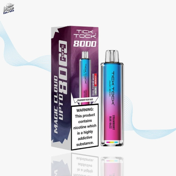 Strawberry Blue Razz Tick Tock Magic 8000 Disposable Vape