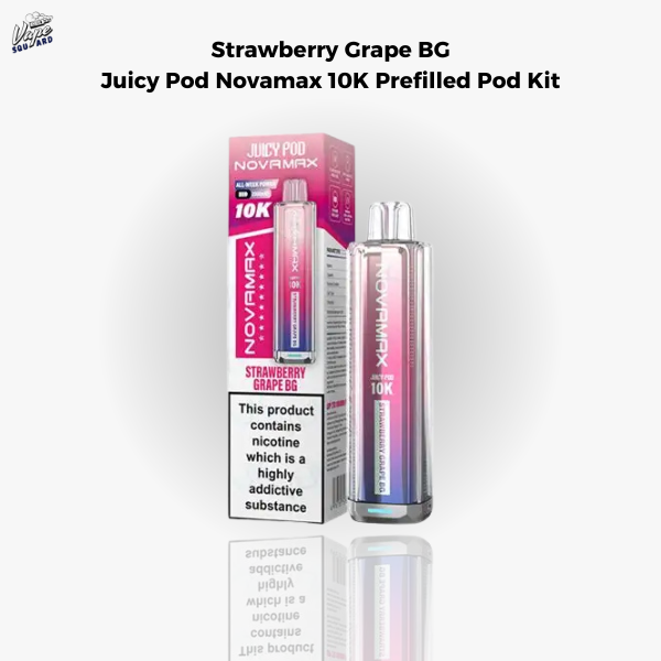 Strawberry Grape BG Juicy Pod Novamax 10K Prefilled Pod Kit