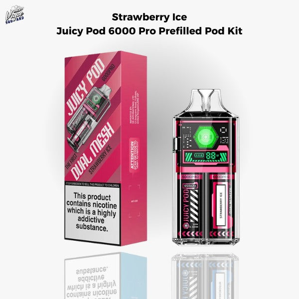 Strawberry Ice Juicy Pod 6000 Pro Prefilled Pod Kit