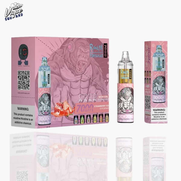 Strawberry Ice RandM Tornado 7000 Puffs Prefilled Vape