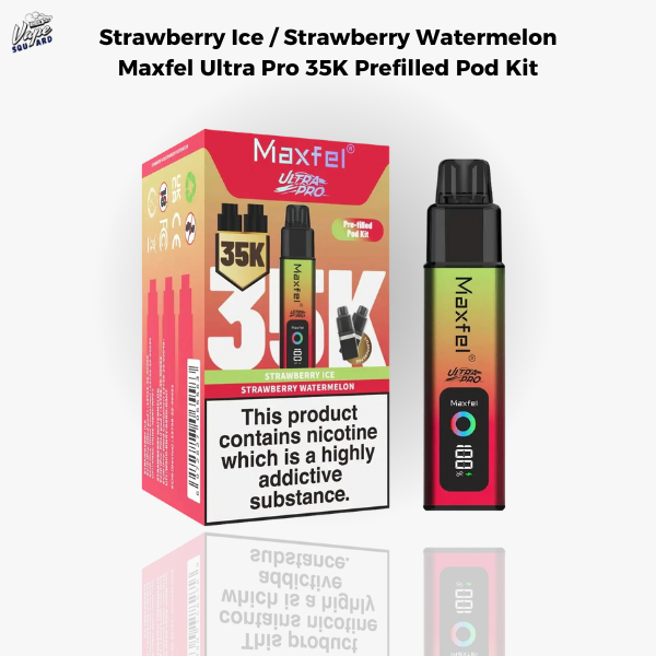 Strawberry Ice and Strawberry Watermelon Maxfel Ultra Pro 35K Prefilled Pod Kit
