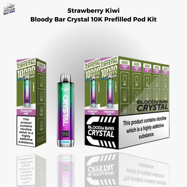 Strawberry Kiwi Bloody Bar Crystal 10K Prefilled Pod Kit