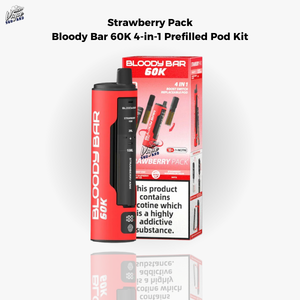 Strawberry Pack Bloody Bar 60K 4-in-1 Prefilled Pod Kit