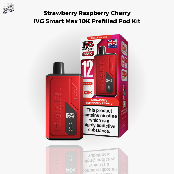 Strawberry Raspberry Cherry IVG Smart Max 10K Prefilled Pod Kit
