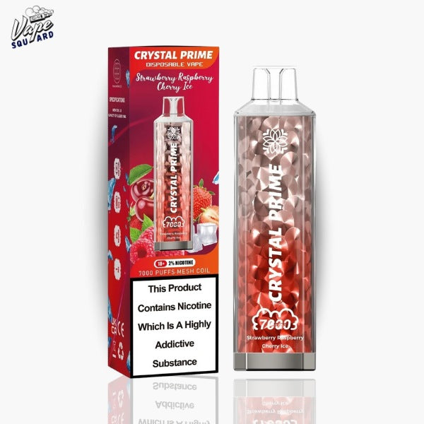 Strawberry Raspberry Cherry Ice Crystal Prime 7000 Prefilled Vape