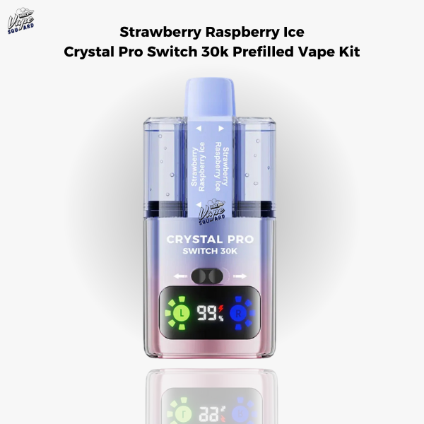Strawberry Raspberry Ice (Single) Crystal Pro Switch 30k Prefilled Vape Kit