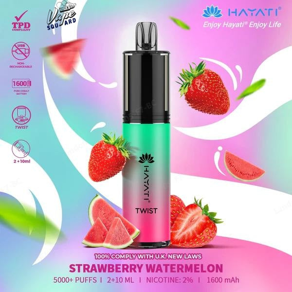 Strawberry Watermelon Hayati Twist 5000 Puffs Prefilled Vape