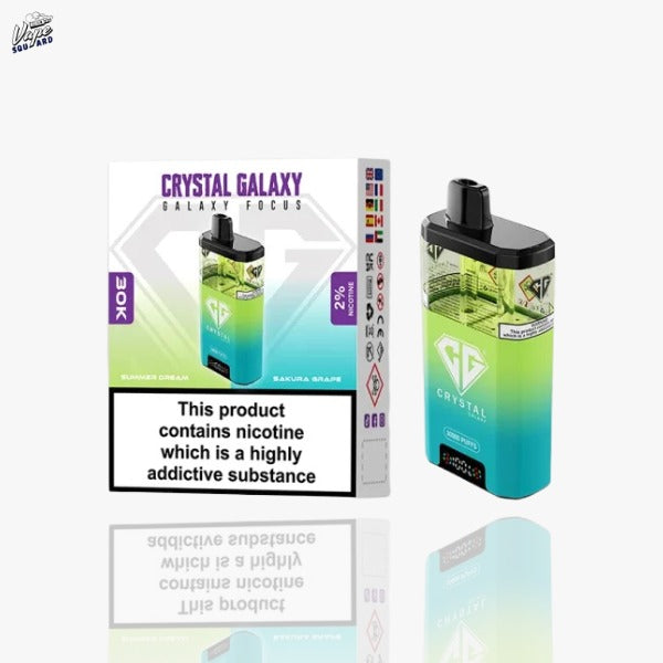 Summer Dream and Sakura Grape Crystal Galaxy Focus 30K Prefilled Vape Summer Dream and Sakura Grape Crystal Galaxy Focus 30K Prefilled Vape