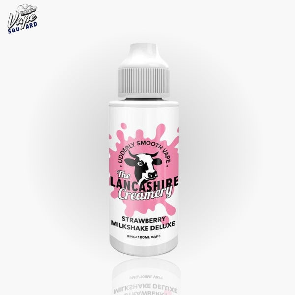 Strawberry Milkshake Deluxe The Lancashire Creamery Shortfill E-Liquids 100ml