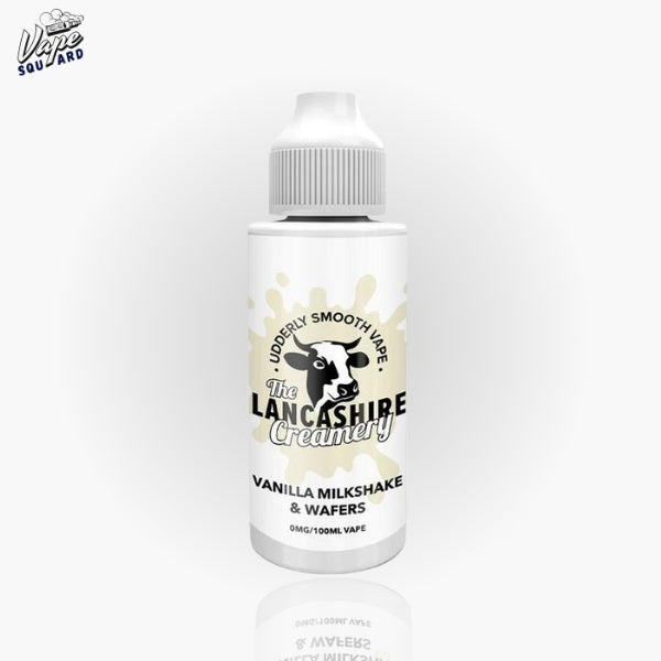 Vanilla Milkshake and Wafers The Lancashire Creamery Shortfill E-Liquids 100ml