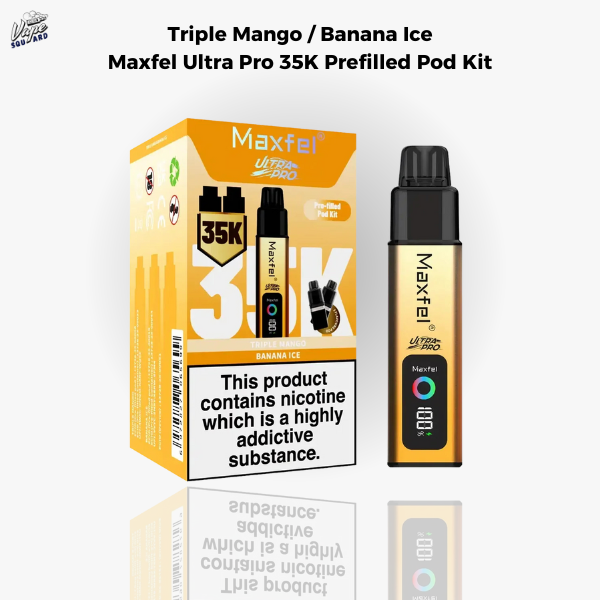 Triple Mango / Banana Ice Maxfel Ultra Pro 35K Prefilled Pod Kit
