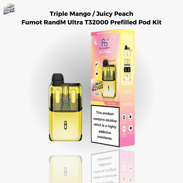 Triple Mango / Juicy Peach Fumot RandM Ultra T32000 Prefilled Pod Kit
