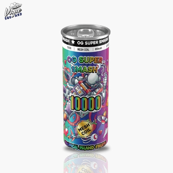 Tropical Island Fruit OG Super Smash 10000 Puffs Prefilled Vape