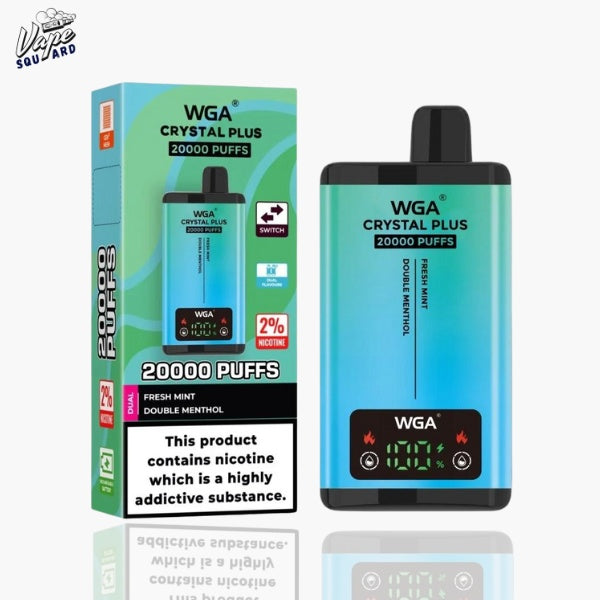 WGA Crystal Plus 20000 Fresh Mint and Double Menthol Prefilled Vape