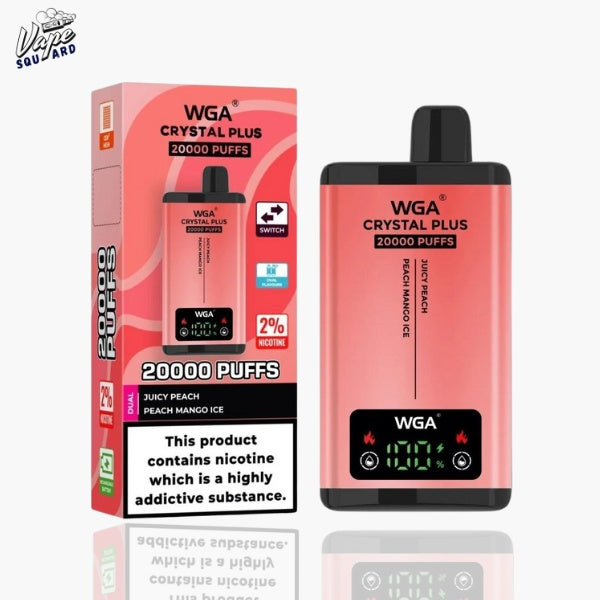 WGA Crystal Plus 20000 Juicy Peach and Peach Mango Ice Prefilled Vape