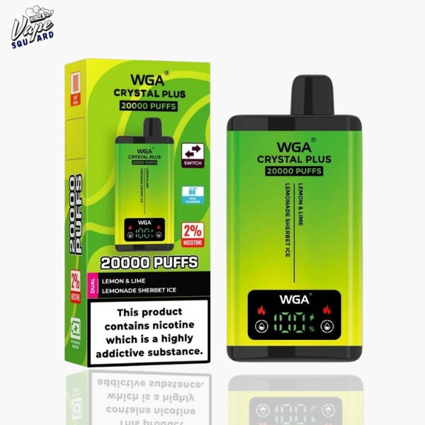 WGA Crystal Plus 20000 Lemon and Lime and Lemon Sherbet Ice Prefilled Vape